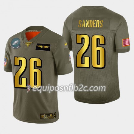 Camiseta Hombre NFL Philadelphia Eagles Miles Sanders 26 Nike 2019 Salute to Service 100th Camiseta Hombre NFL Philadelphia Eagles Miles Sanders 26 Nike 2019 Salute to Service 100th